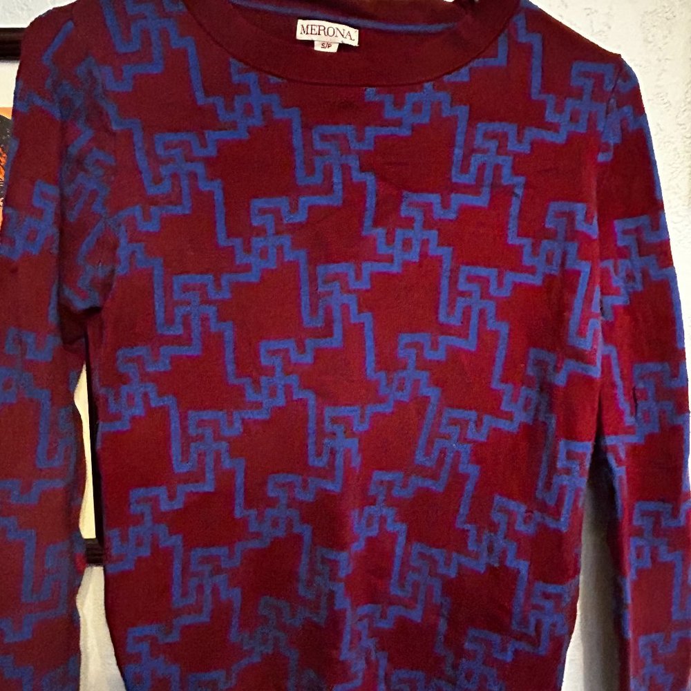 Multicolor Geometric Merona Sweater (S)